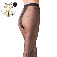 Pattern on the entire length of the tights