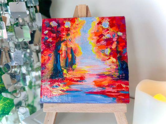 Handmade Cape Cod Inspired Mini Canvas Painting | Trippy Colors Art for  Beach House and Ocean Decor