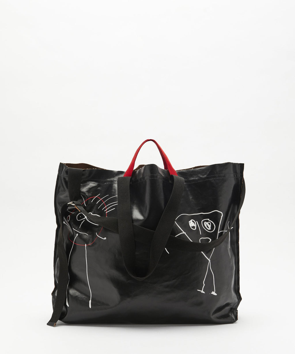 Pili And Bianca Medium Tote Bag | Black | Plan C