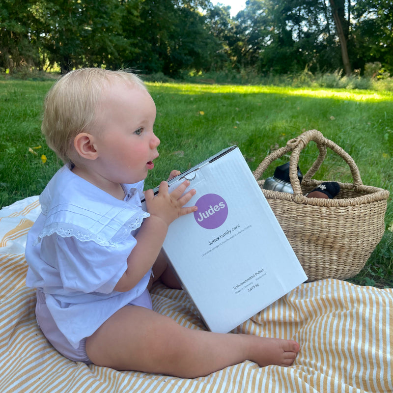 Judes Waschmittel Baby draußen Picknickdecke Vorteile von Stoffwindeln