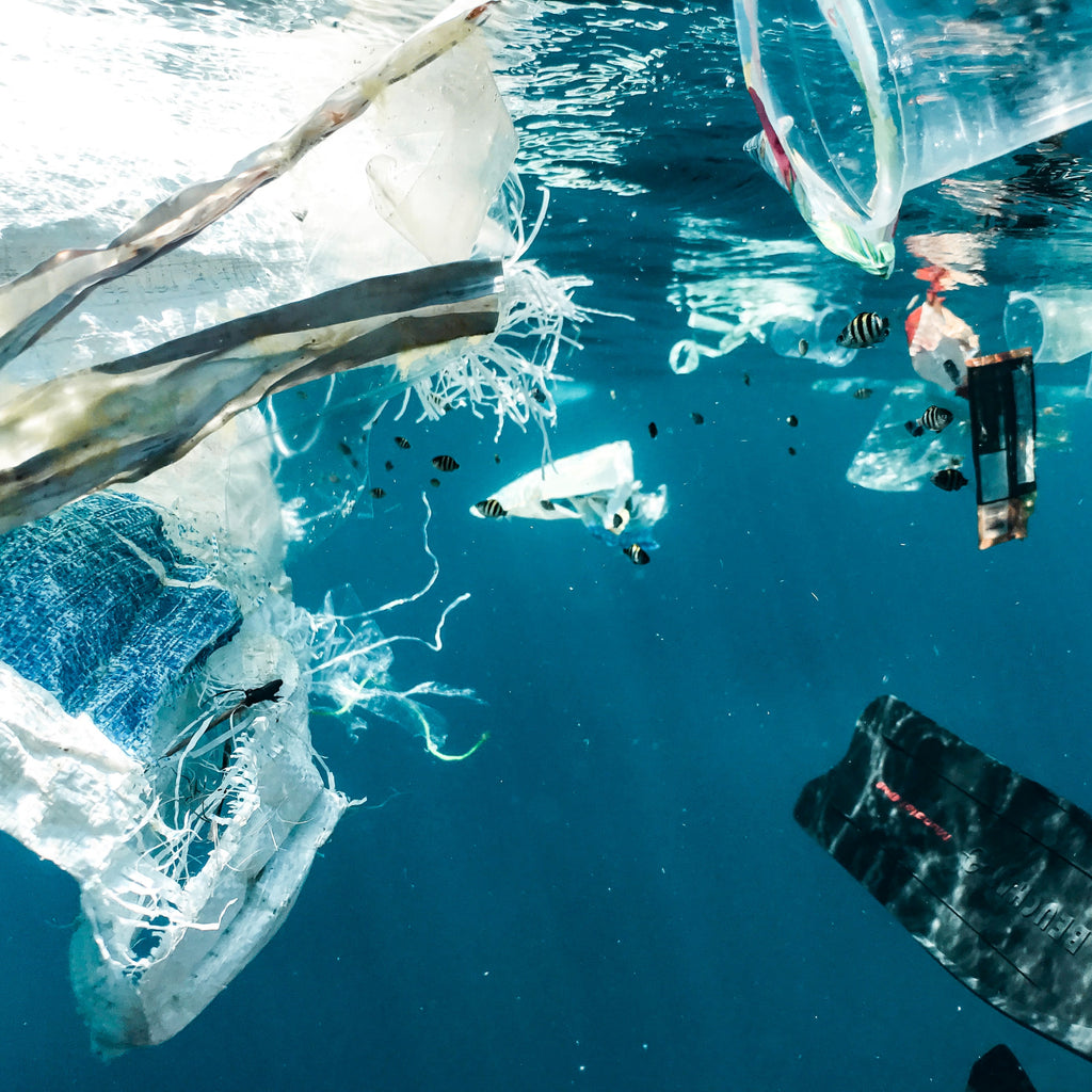 Trash in the ocean garbage problem diaper bags