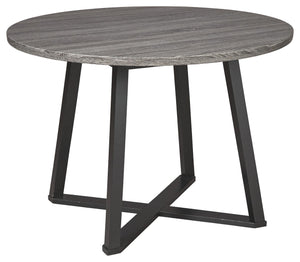 Centiar - Gray/Black - Round Dining Room Table