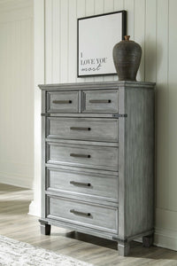 Russelyn - Gray - 6 Pc. - Dresser, Mirror, Chest, Queen Storage Bed