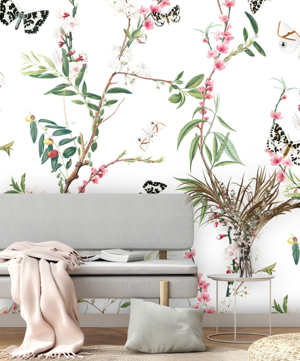 Ontmoedigen puppy Isoleren Botanisch bloemen Behang Springtime white - SALE – Daring Walls