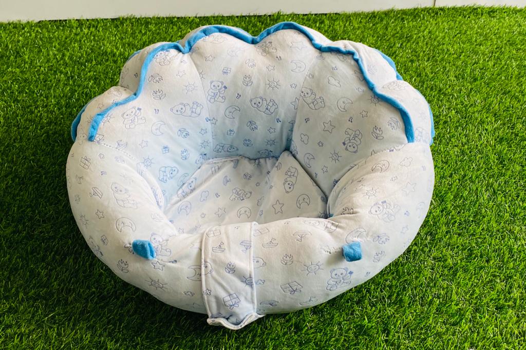 Soft Plush Baby Sofa Seat In Blue Color