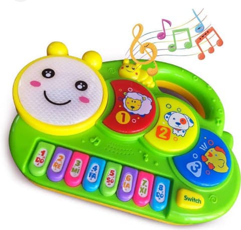 Music Keyboard Toys Early Education Volume Adjustable with Lights for Boys Girls