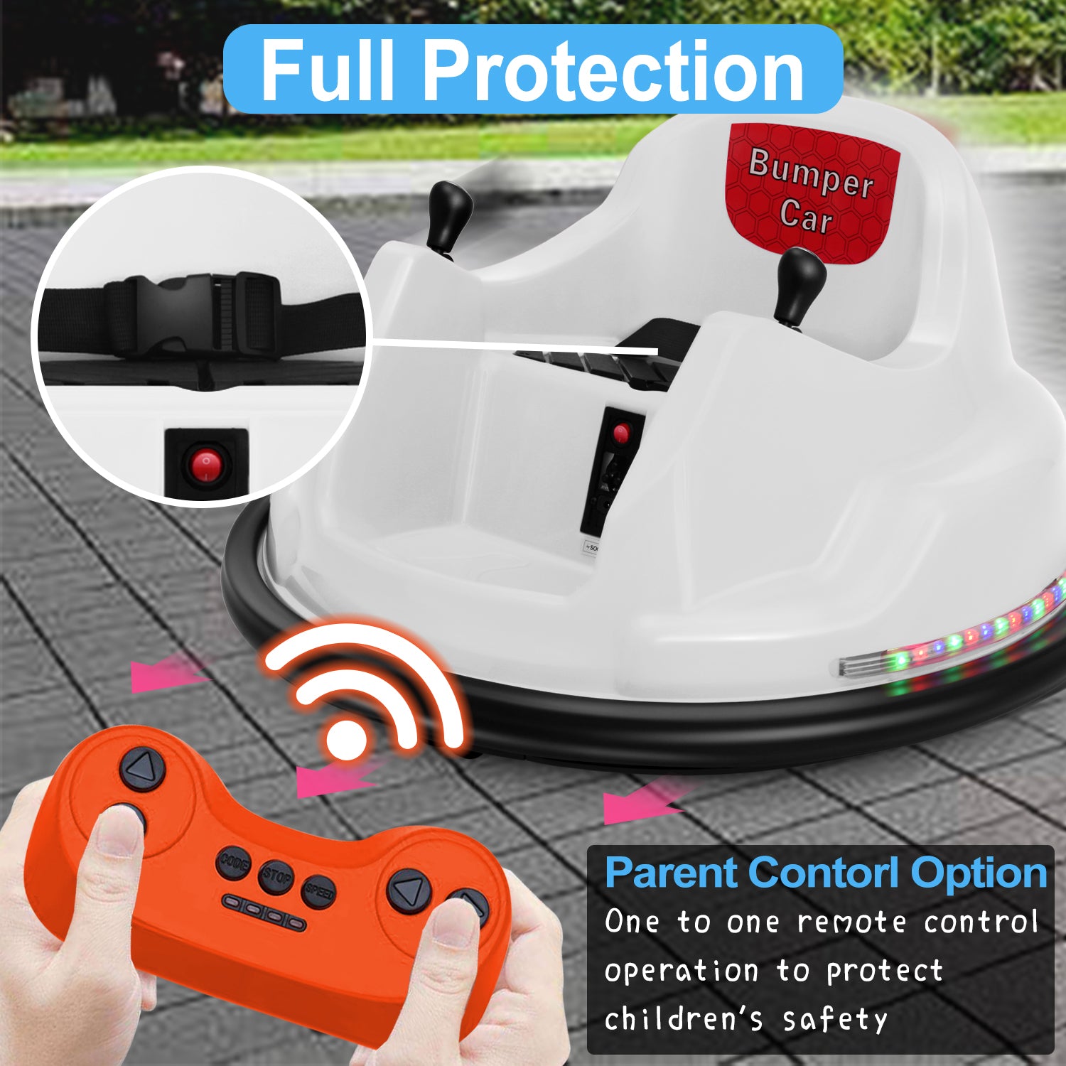 Children's Electric Bumper Car Drift Car Remote Control Seated Indoor Rotating Kart Rechargeable UFO Parent-Child Baby