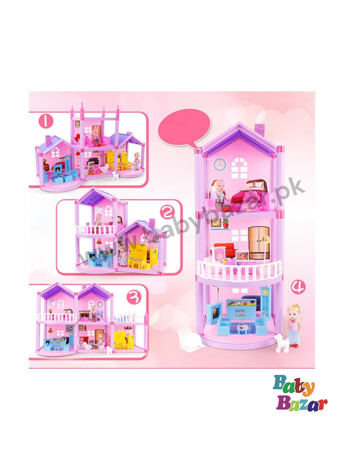Beauty Villa Girls Doll House With Accessories
