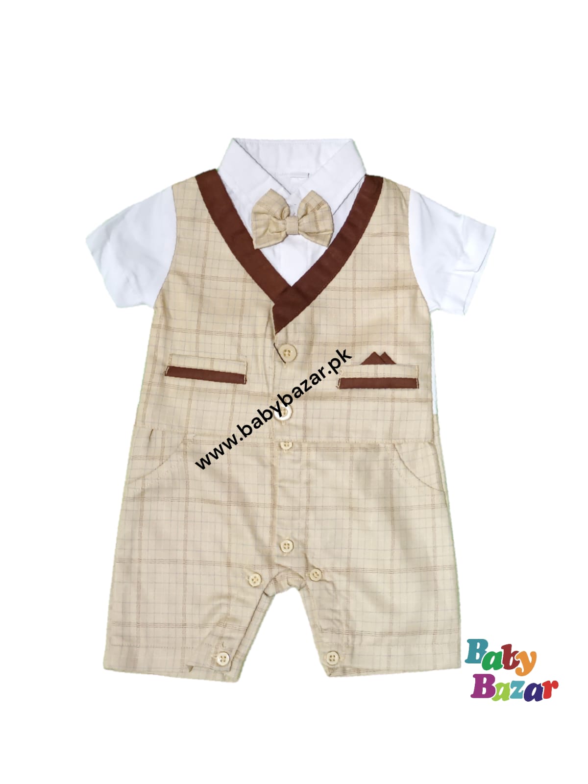 Summer Stylish Romper with Bow Tie for Kids