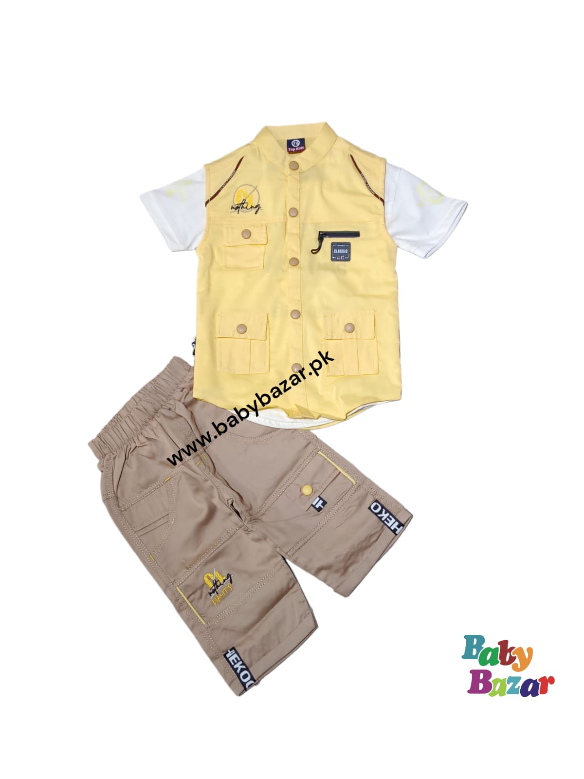 Double Shirts With Short In Cotton Stuff For Toddler Baby Boys