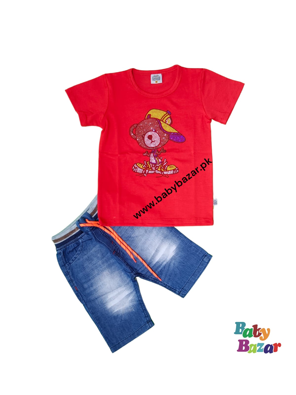 Summer Shirt & Short In Blended Stuff For Toddler Boys