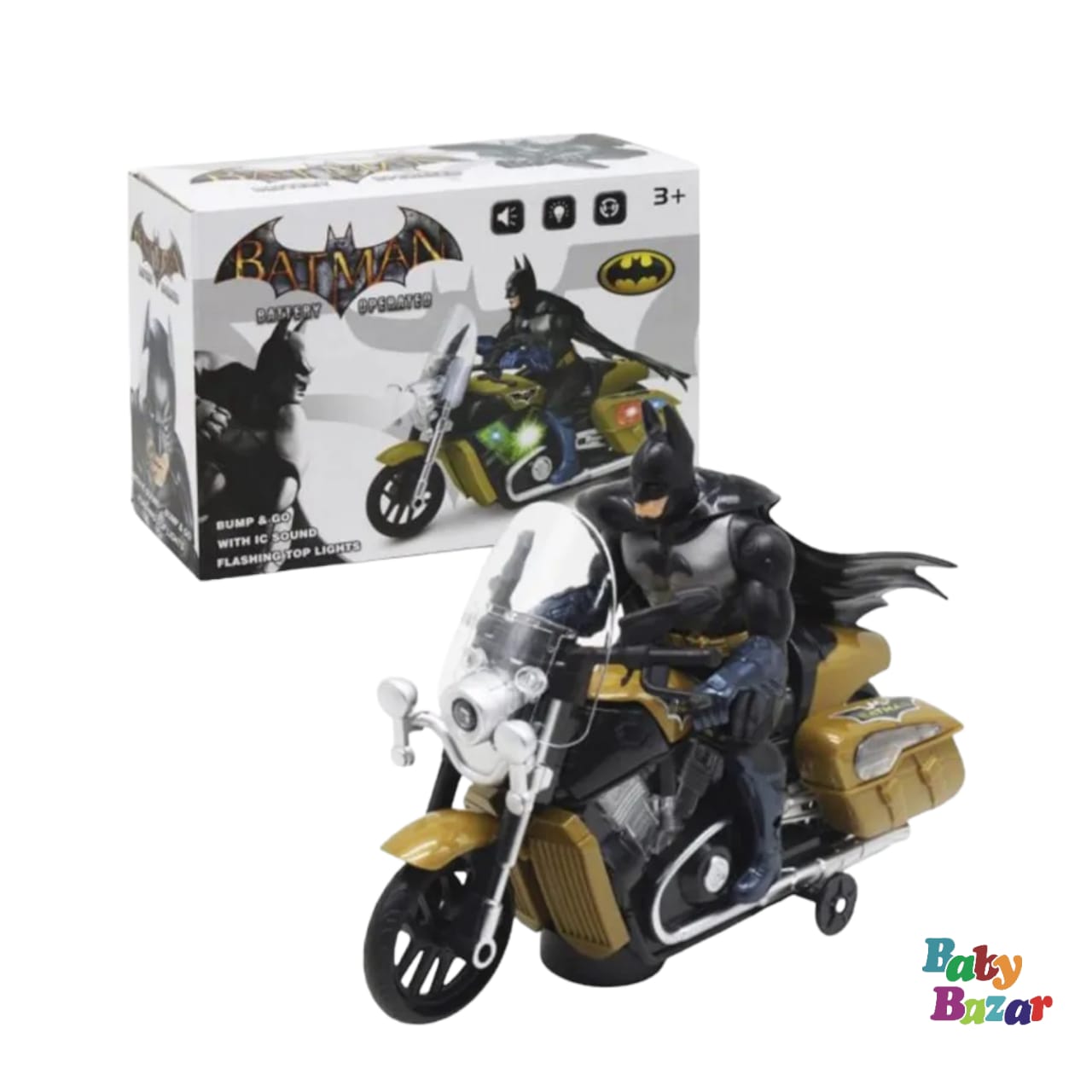 BATMAN - Battery Operated Motorcycle with IC Sound and Flashing Lights