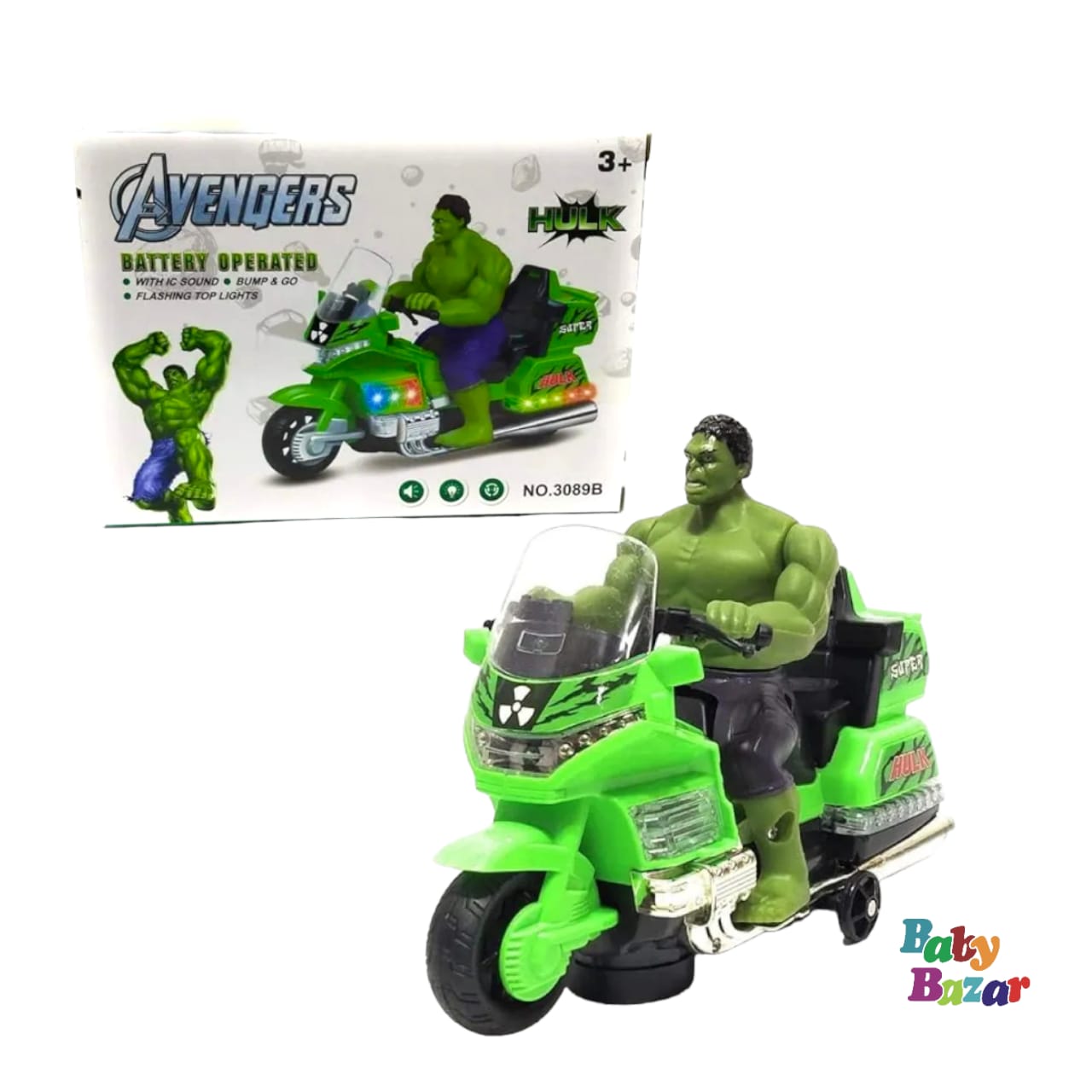 Avengers- Battery Operated Motorcycle with IC Sound and Flashing Lights