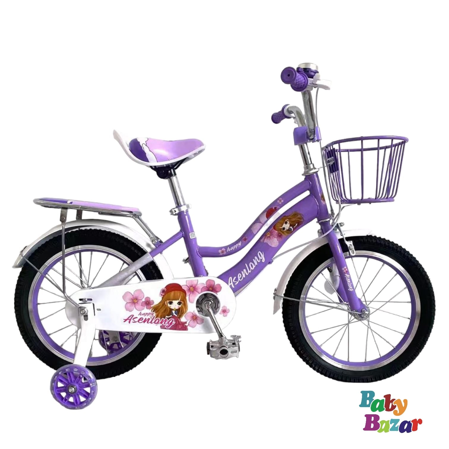 Kids Bicycle Mountain Bike Magnesium Alloy Integrated Wheel Pupils Boys And Girls Softail Frame Double V Brake