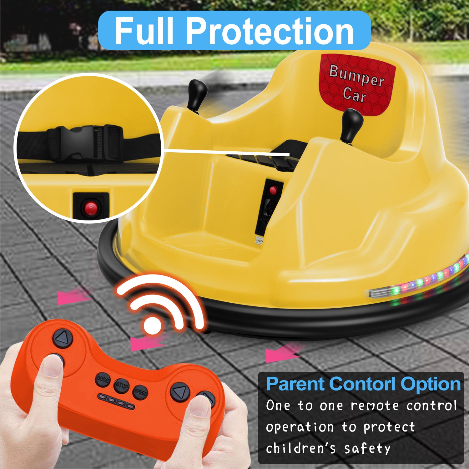 Children's Electric Bumper Car Drift Car Remote Control Seated Indoor Rotating Kart Rechargeable UFO Parent-Child Baby