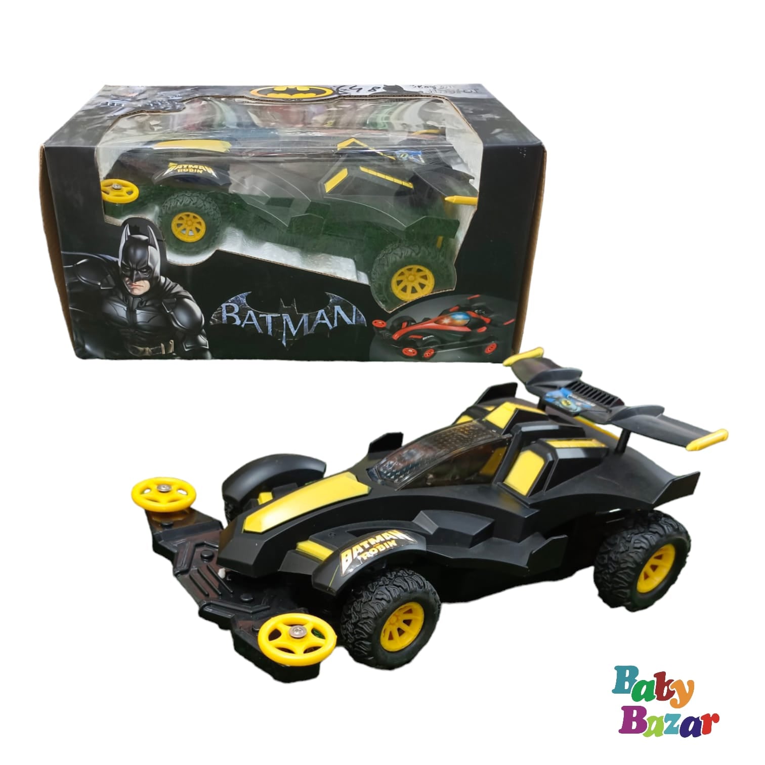 Batman Car With Remote Control 803bm - Black and yellow