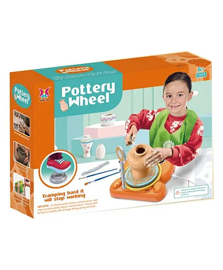 STEM Cat Clay Machine Pottery Wheel, User-friendly Design, Enhance Motor Skills, Colorful, 6 Years+, 32.5 x 8.2 x 25cm - 27 Pieces