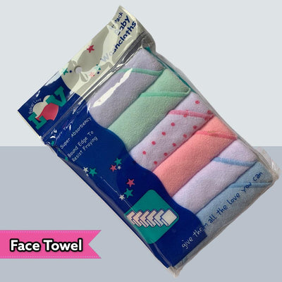 Cotton Washcloths Absorbent Body and Face Towels - 12 Pieces - Multicolor