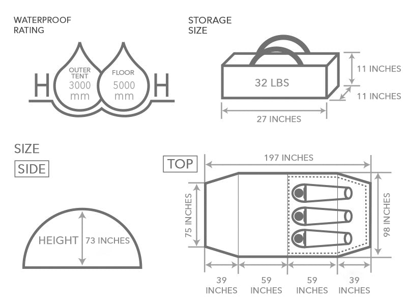 Kamaboko Super Tent (S) - DOD Outdoors