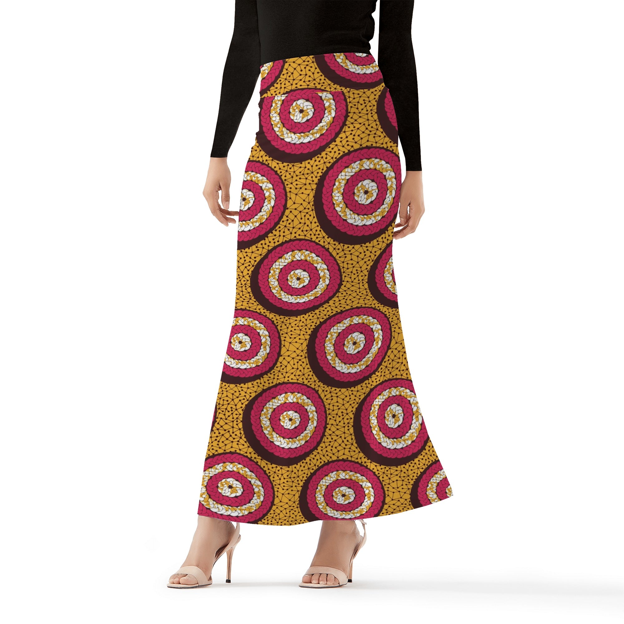 Women's Full Length Skirt in Ankara Prints - African Ankara Prints and Designs | Sumbu Apparel
