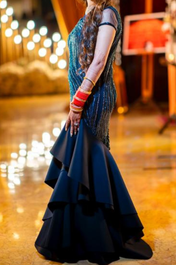 Gaurav Gupta Strapless Draped Egyptian Gown with Hip Detail | Neiman Marcus