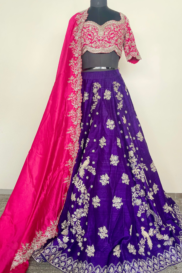 Buy Jayanti Reddy Red Embroidered Lehenga With Cape (Set Of 2) online