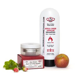 Apple cider vinegar shampoo and zen detox hair and scalp masque