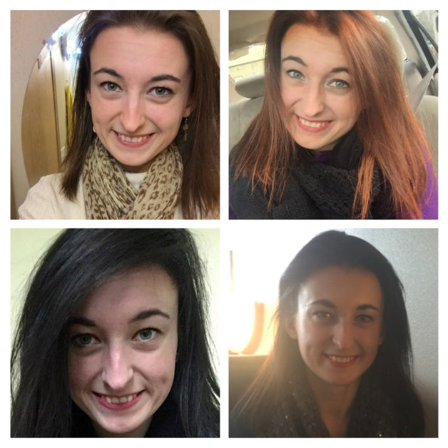 Black henna hair transformation