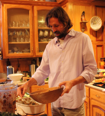 Dan making raw lasagna