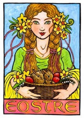 Eostre woman with basket