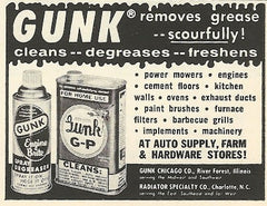 Old Gunk Degreaser Sign