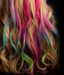 Rainbow colored hair