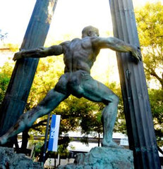 Strong man statue