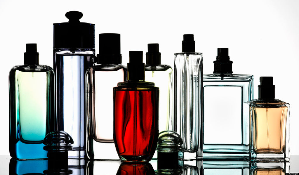 Various bottles of perfume