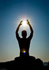 Yoga pose in the sun