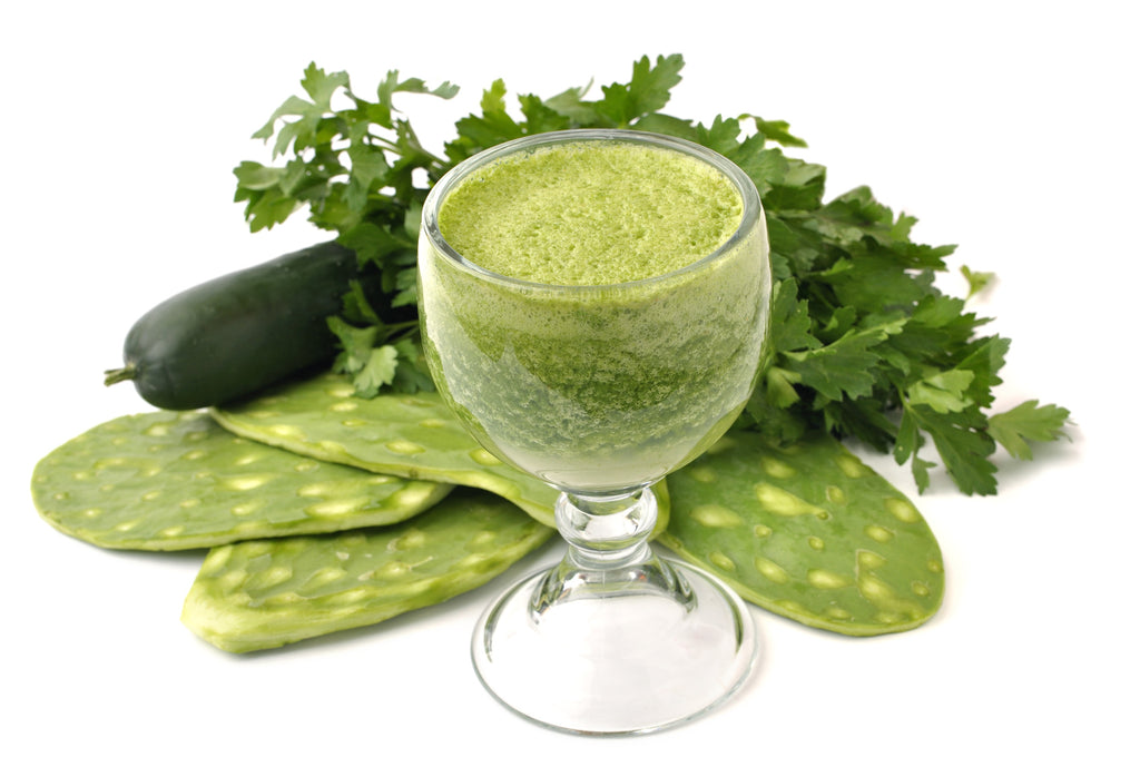 prickly pear foam in a cup