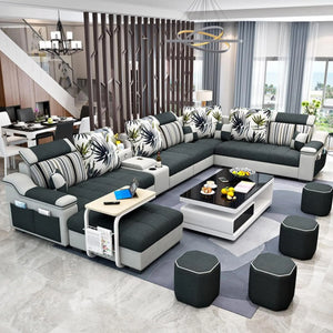 living room furniture modern fabric sofa European sectional sofa set 1906 - My Lux Decor  - Sofa For Living Room