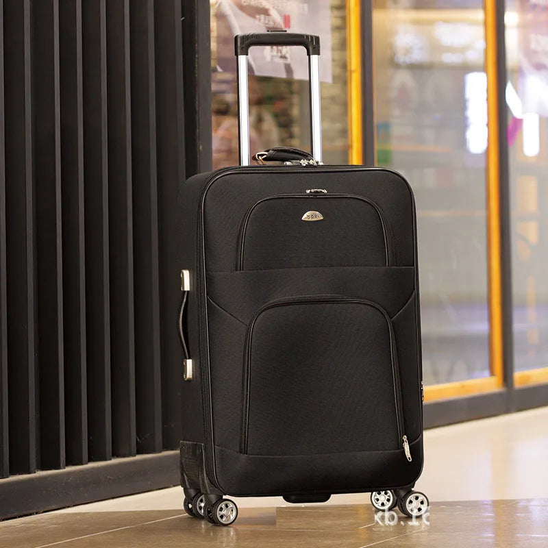 20"22"24"26"28"30 Inch Travel Soft Fabric Big Suitcase On Wheels Trolley Rolling Luggage Bag Boarding Case Valise Free Shipping