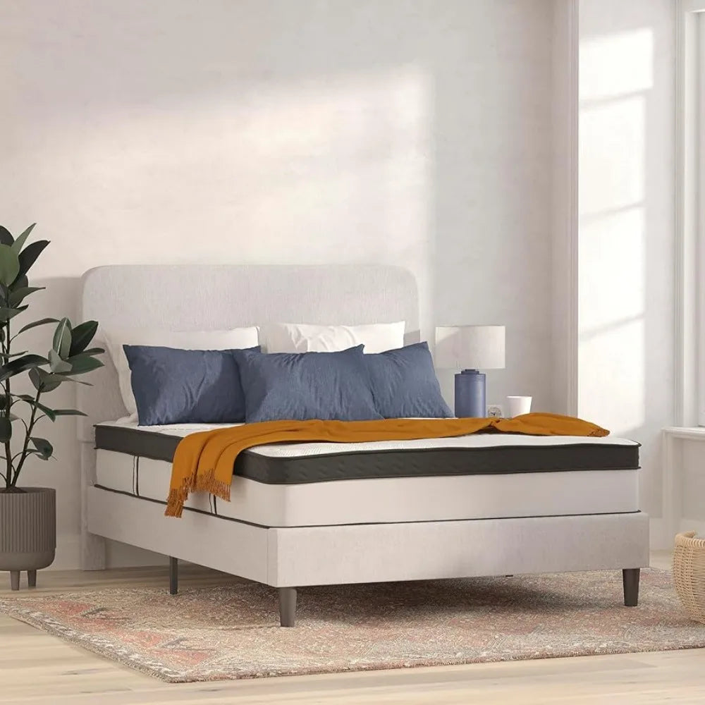 Flash Furniture Capri Comfortable Sleep 12 Inch CertiPUR-US Certified Hybrid Pocket Spring Mattress, Queen Mattress in a Box
