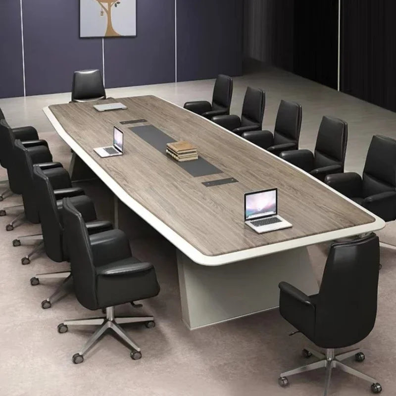 Large painted conference table, rectangular negotiation table, strip training strip table, simple modern conference table and ch