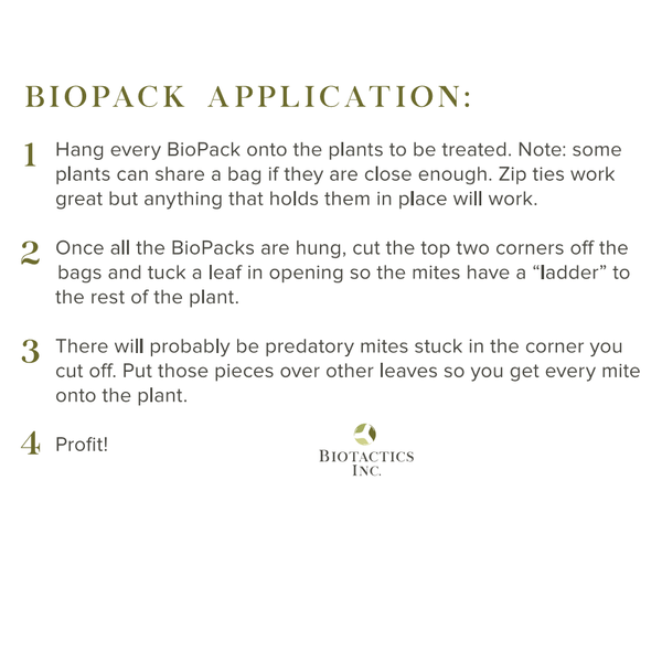 Biopack application instructions