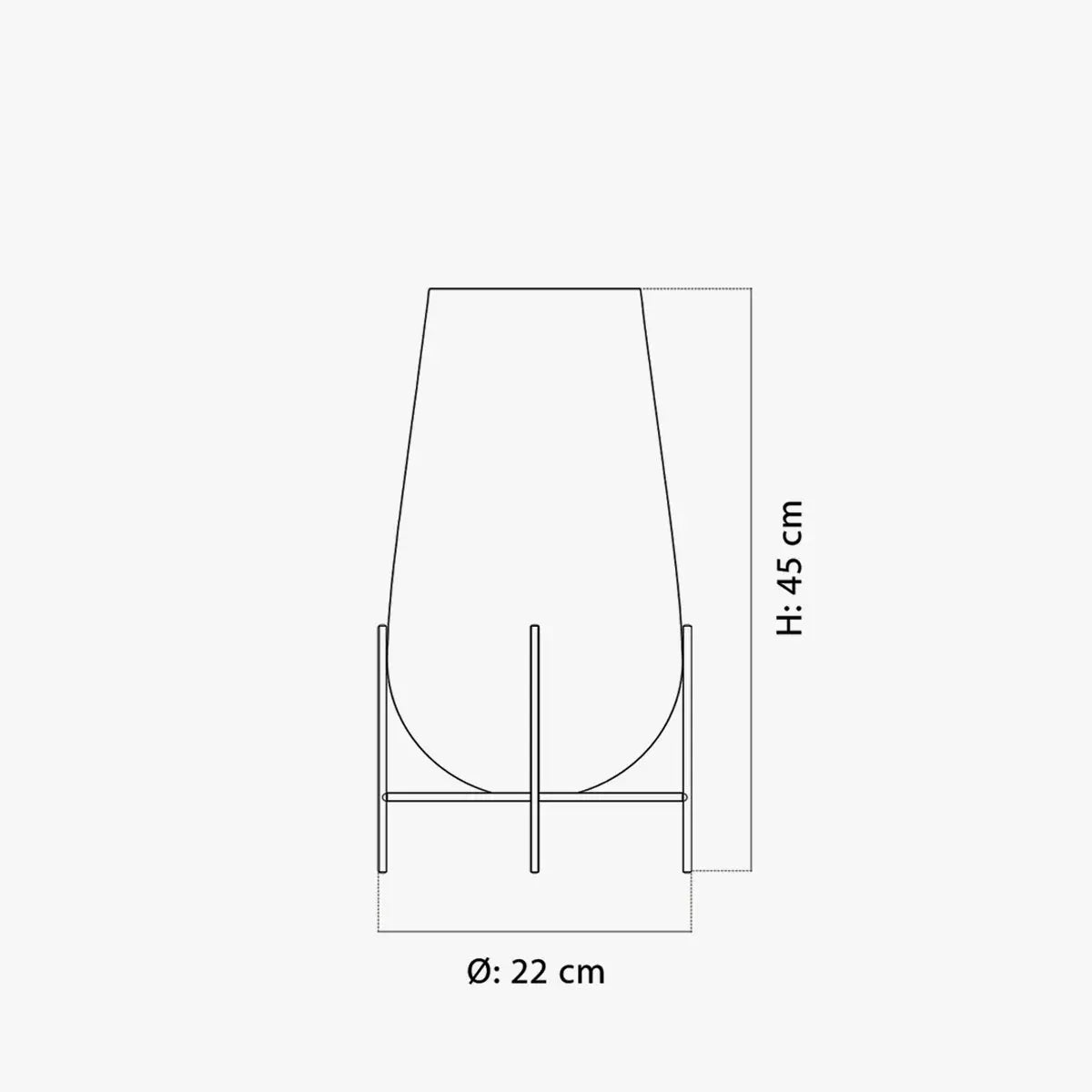 MENU Echasse Vase M Amber アンバー メニュー イシャスベース Mサイズ