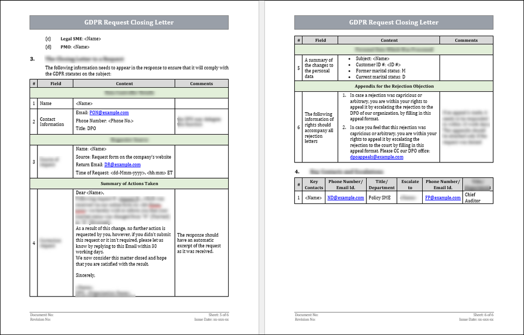 GDPR Request Closing Letter Template