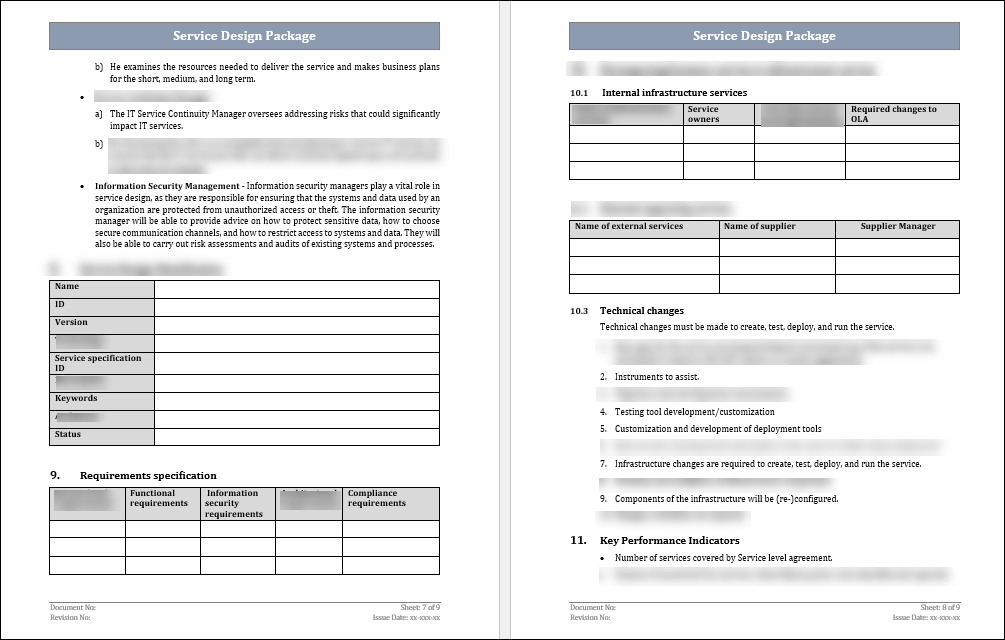 Service Design Package Template