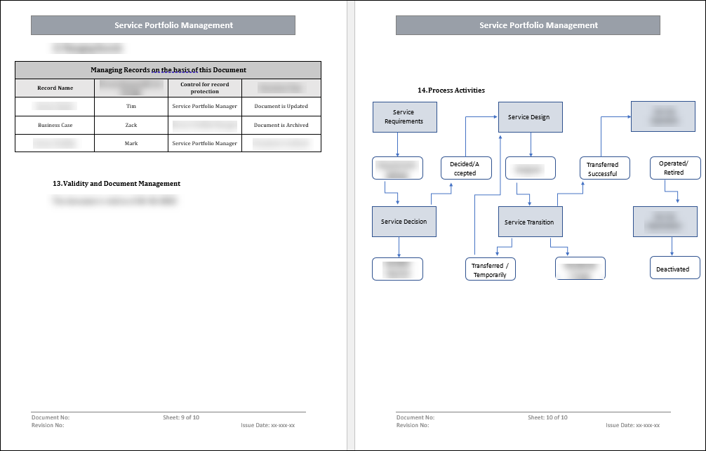 Service Portfolio Management Template