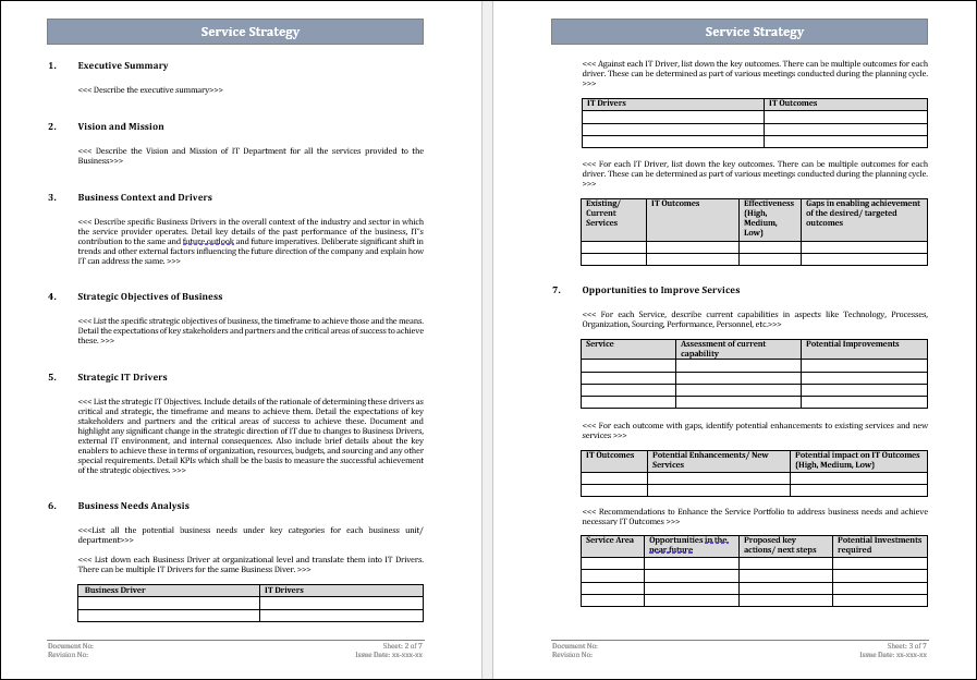 Service Strategy Template