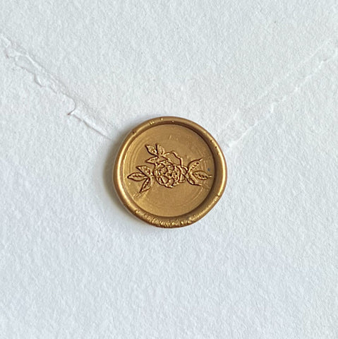 Gold Flake Wax Seal Self Adhesive Wax Seals - Floral Leaf Wax