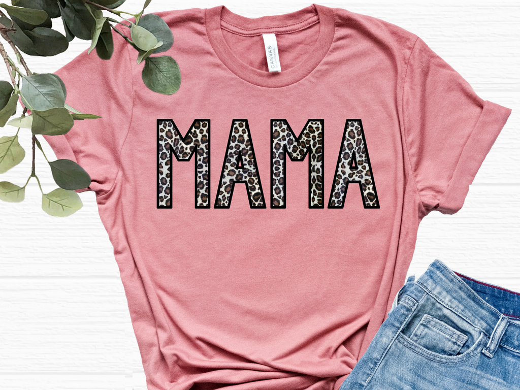 Mama Cheetah Print Tshirt – Madebyartly