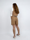 Shorts in lino-viscosa