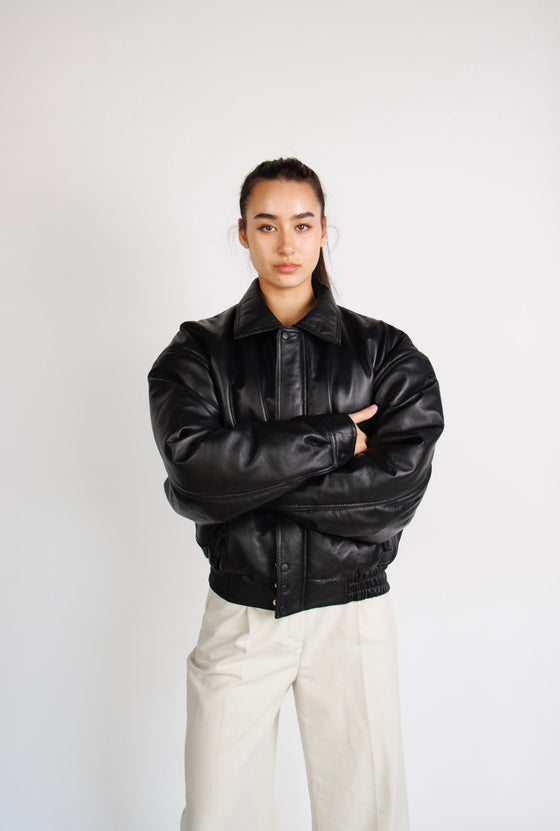 La Leather Bomber Jacket – In My Element